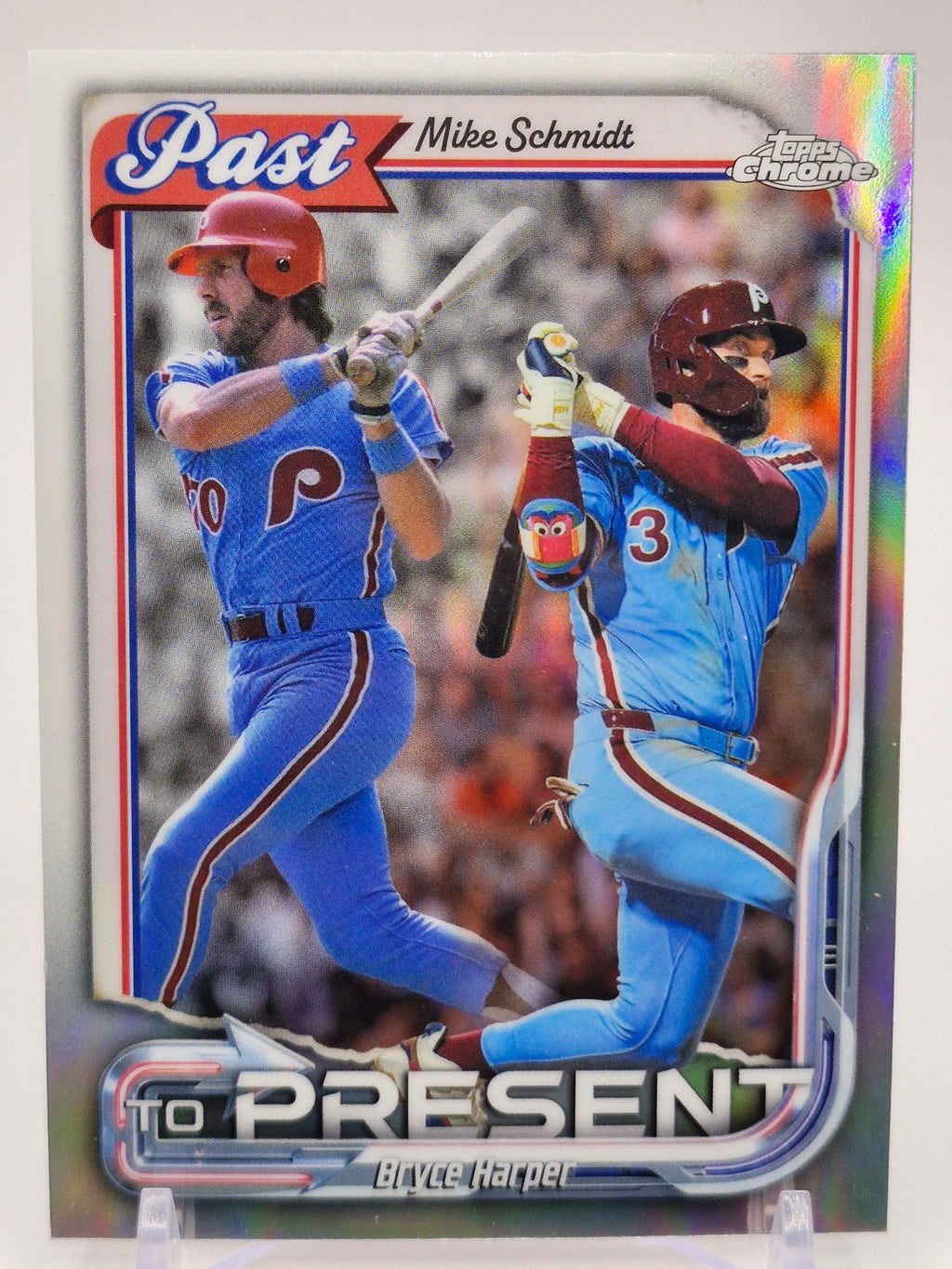 2026 Topps Chrome #PTP-4 Mike Schmidt / Bryce Harper Past to Present
