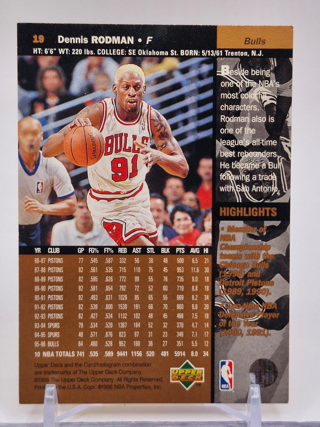 1996-97 Upper Deck #19 Dennis Rodman