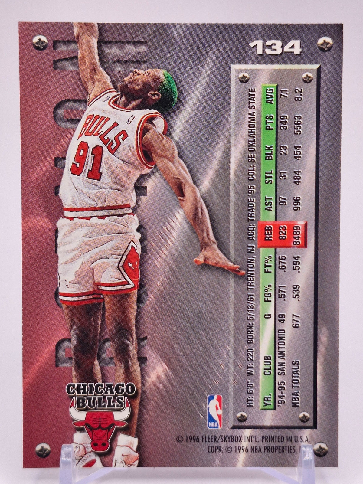 1995-96 Metal #134 Dennis Rodman
