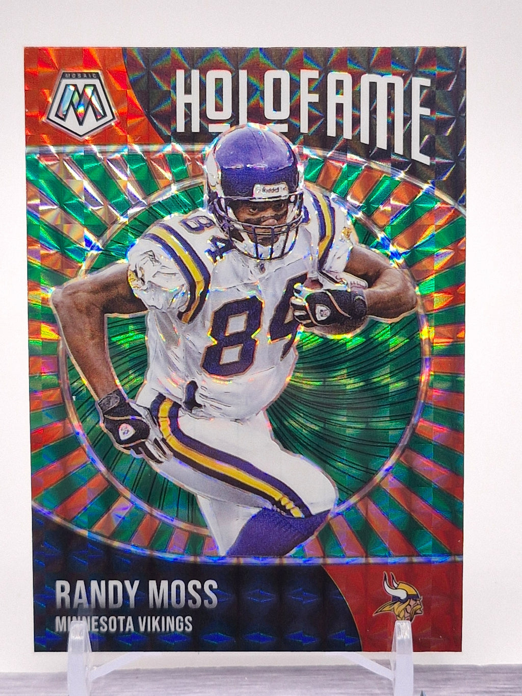 2021 Panini Mosaic #4 Randy Moss HoloFame Mosaic Green
