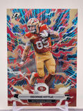 2025 Topps Resurgence #88 George Kittle Sky Blue & Pink Shock Refractor