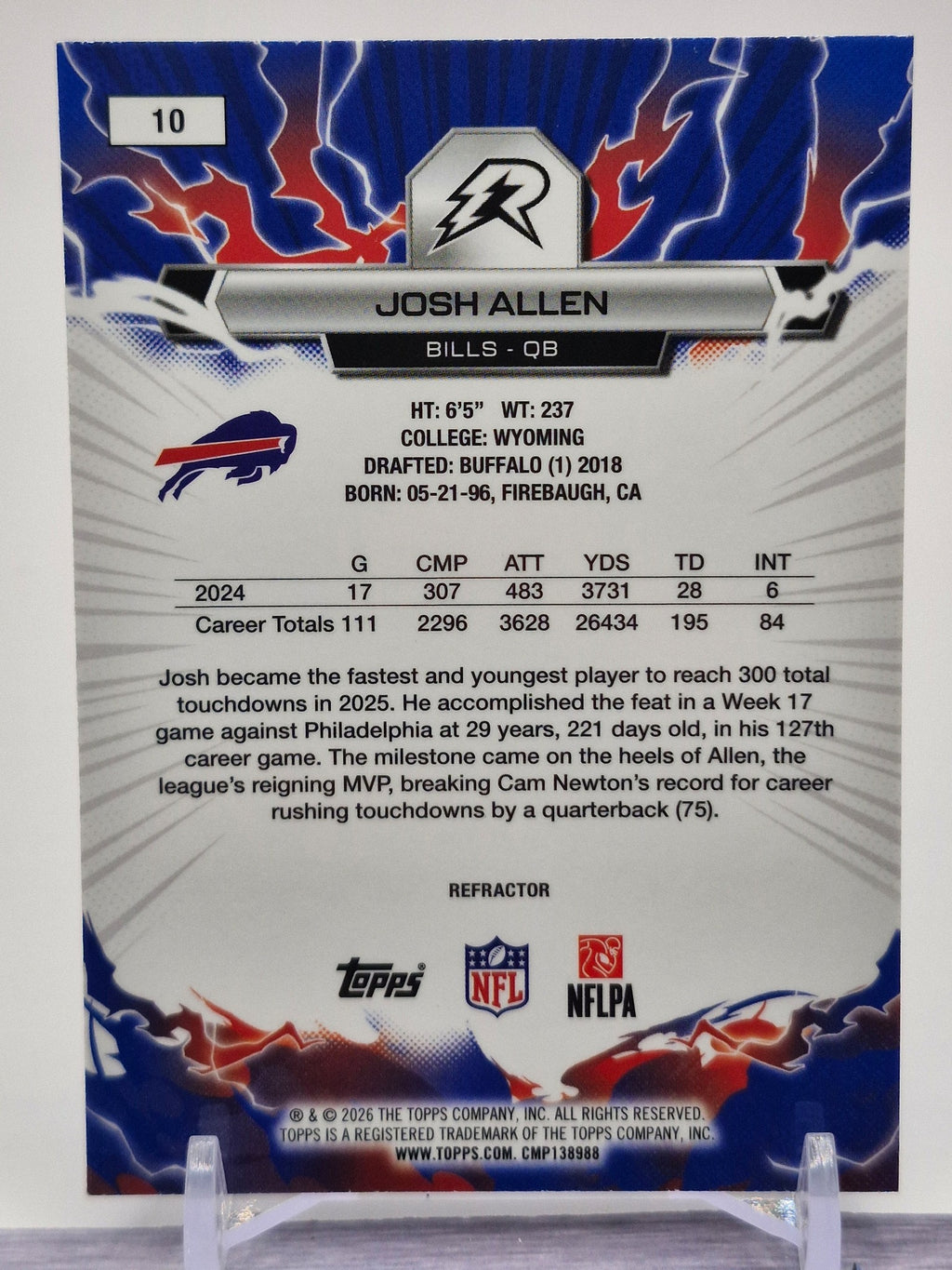 2025 Topps Resurgence #10 Josh Allen Refractor
