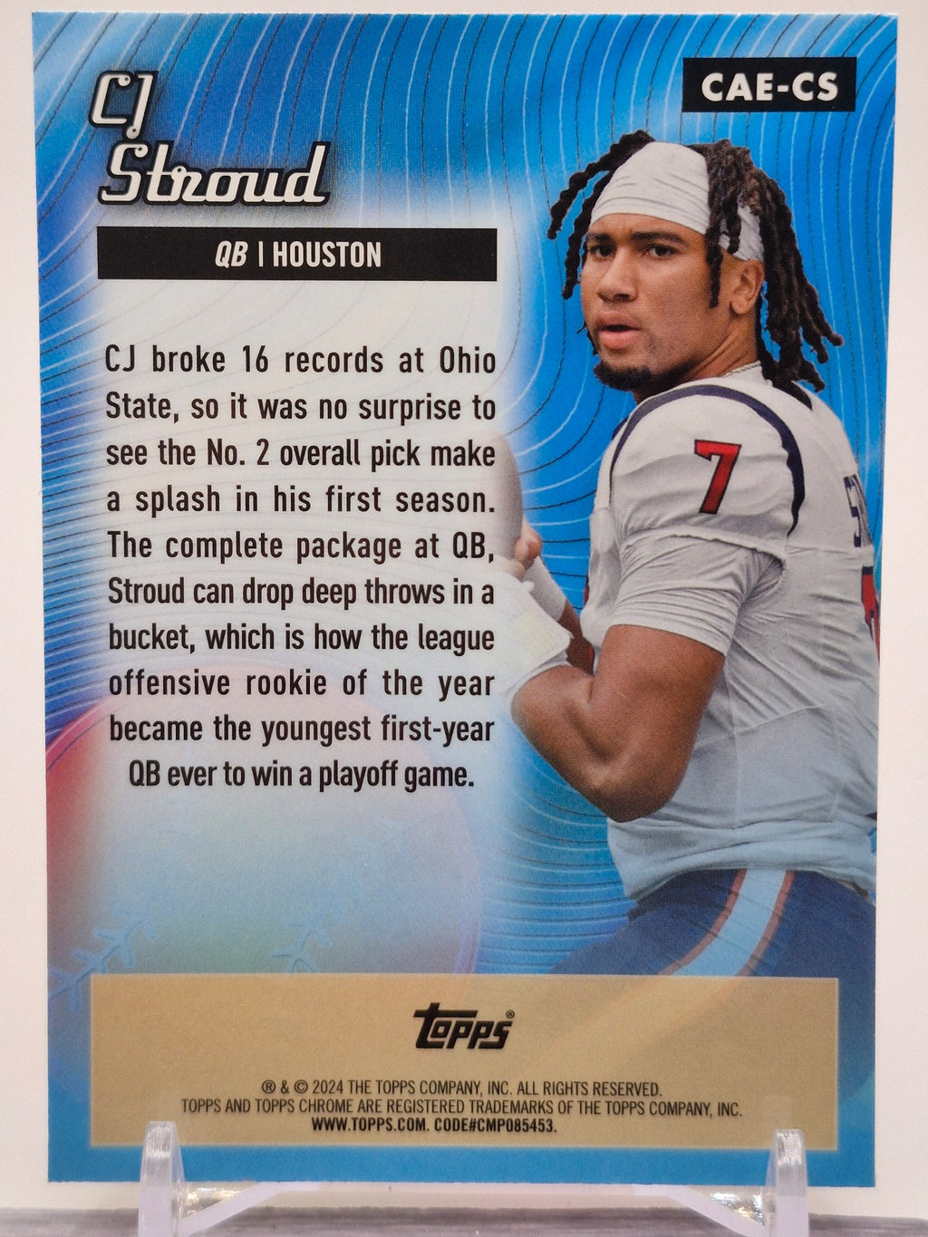 2024 Topps Chrome #CAE-CS CJ Stroud Chrome All-Etch Pink Refractor