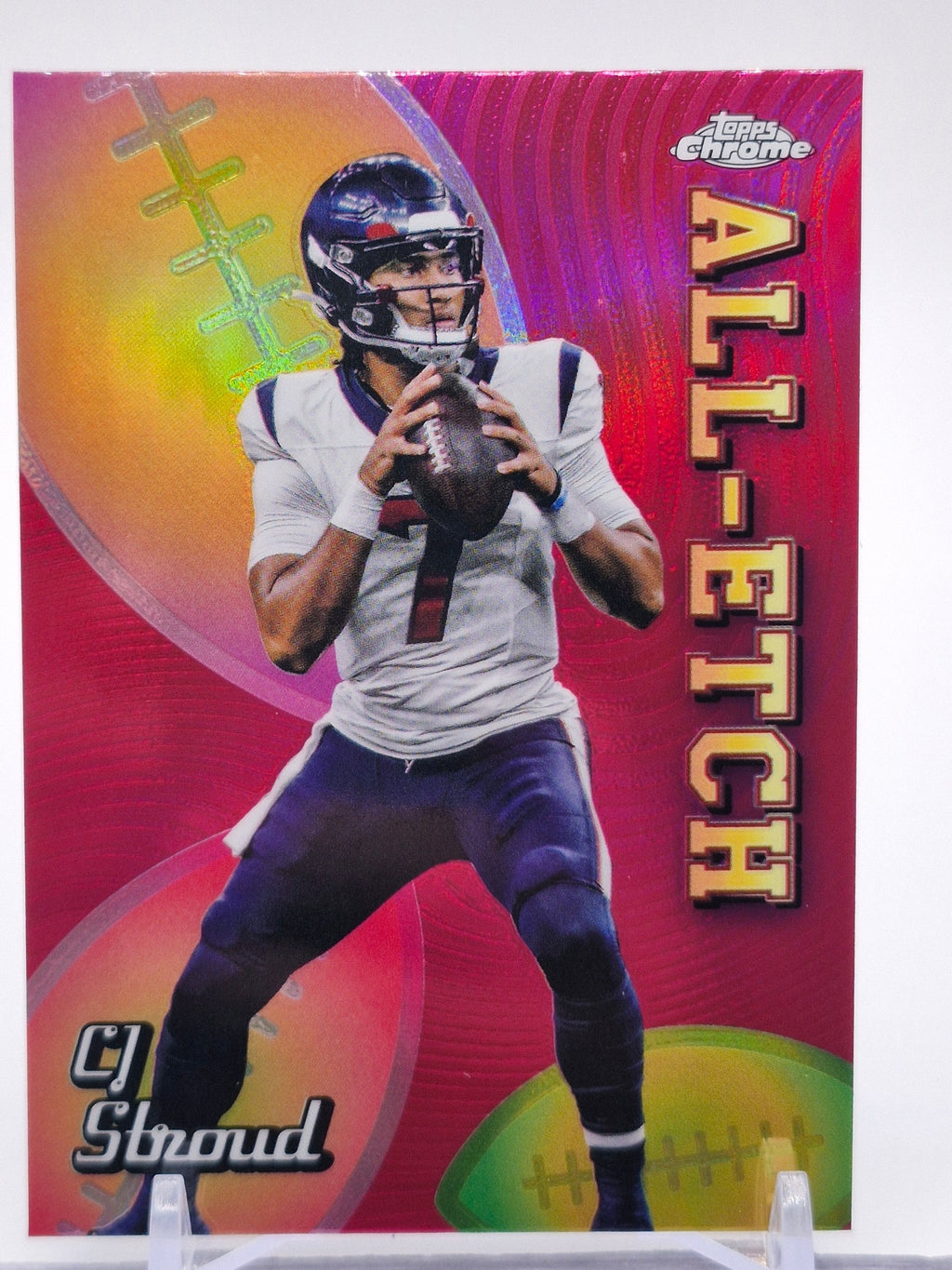 2024 Topps Chrome #CAE-CS CJ Stroud Chrome All-Etch Pink Refractor