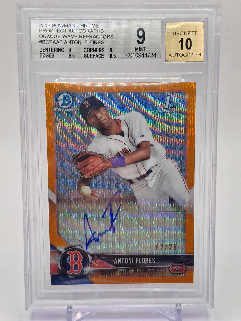2018 Bowman Chrome #BCPA-AF Antoni Flores Prospects Autographs Refractor #/25