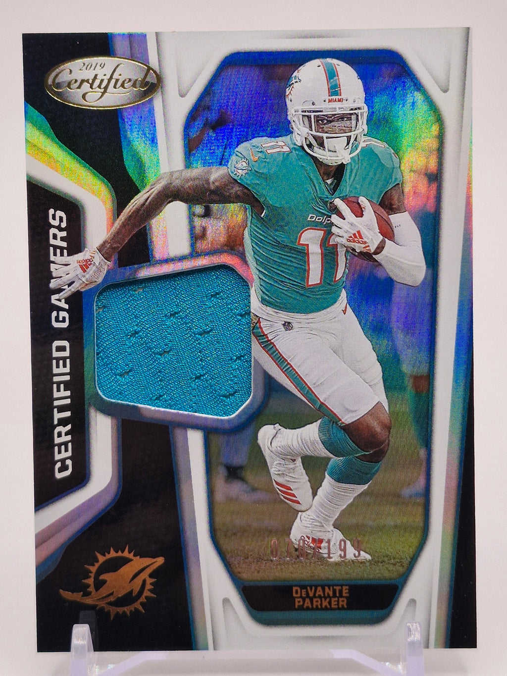 2018 Panini Certified #CG-DP DeVante Parker Certified Gamers #/199