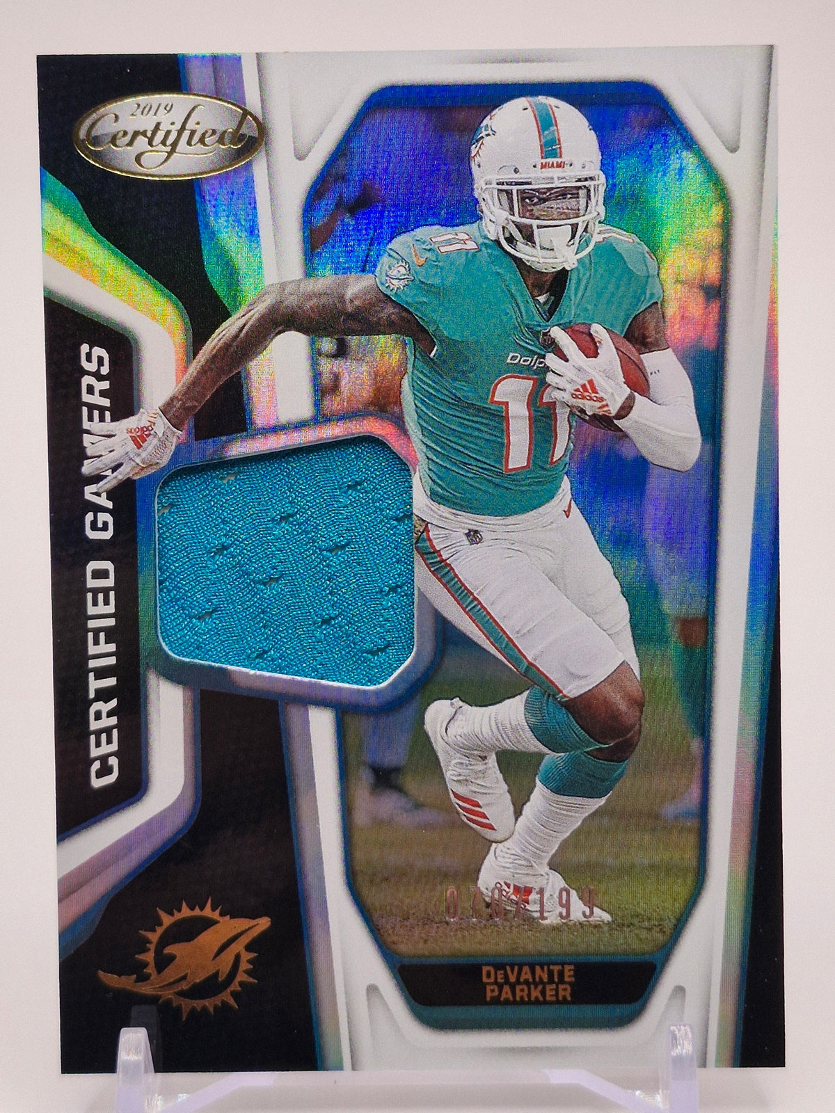 2018 Panini Certified #CG-DP DeVante Parker Certified Gamers #/199