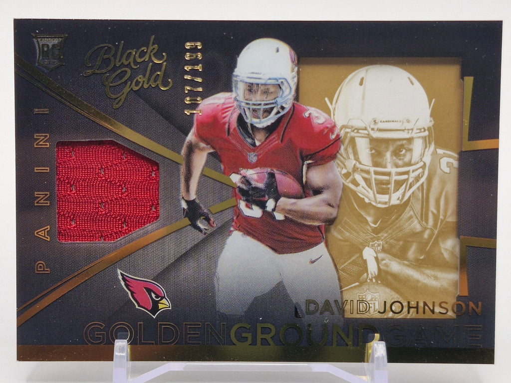 2015 Panini Black Gold #GGG-DJ David Johnson Golden Ground Game #/199