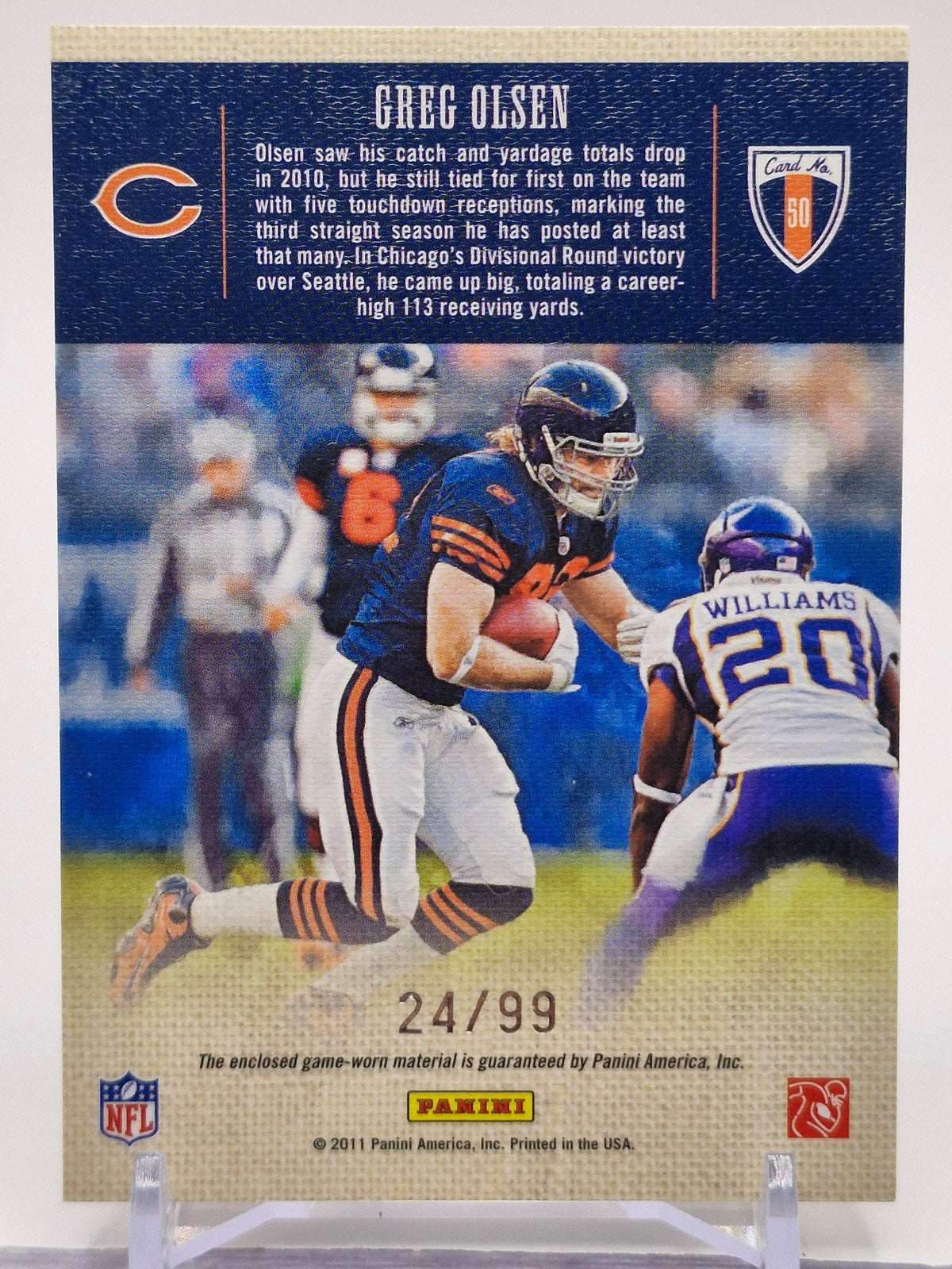 2011 Panini Threads #50 Greg Olsen Gridiron Kings