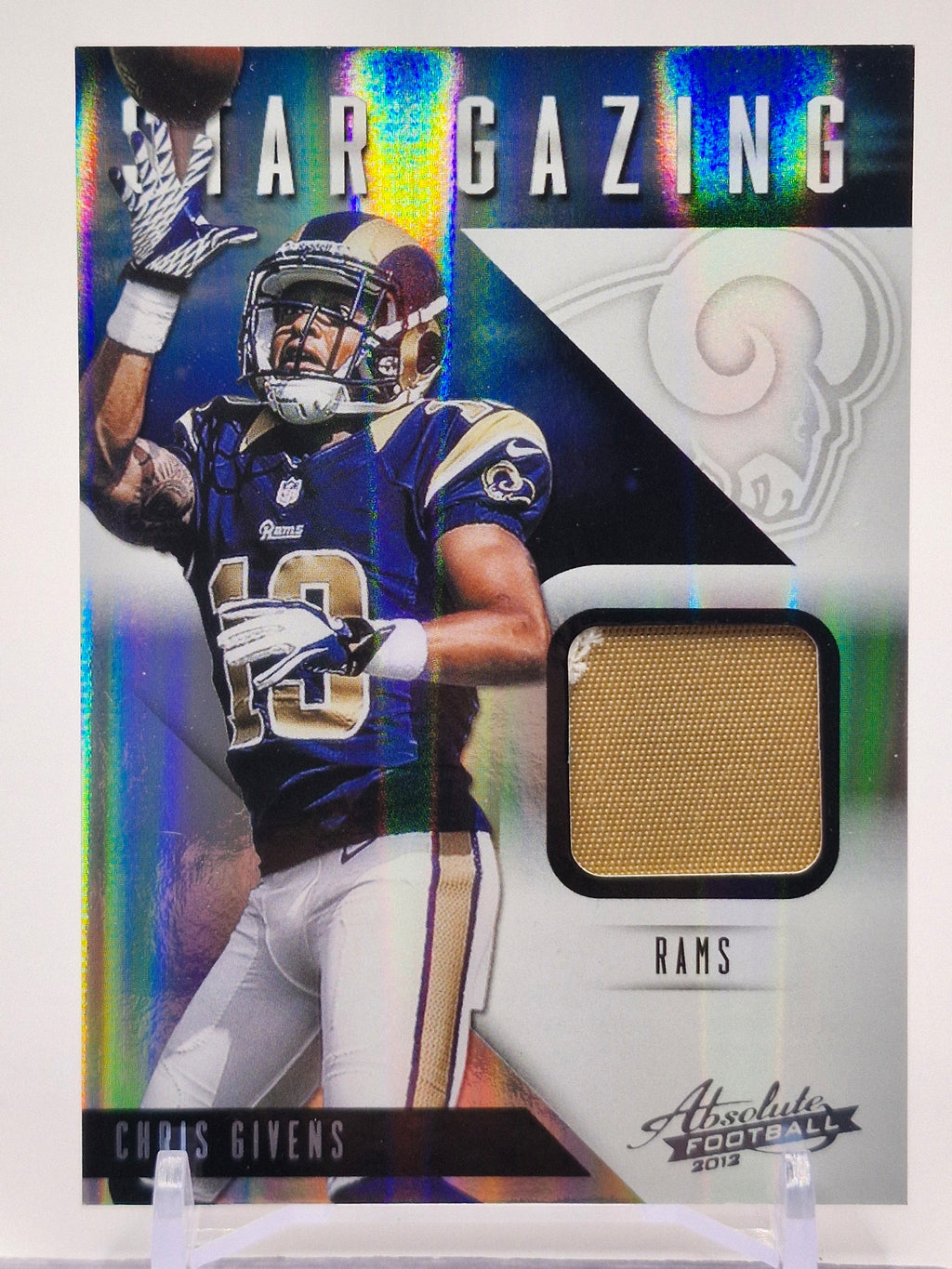 2012 Panini Absolute #9 Chris Givens Star Gazing Materials Prime #/49