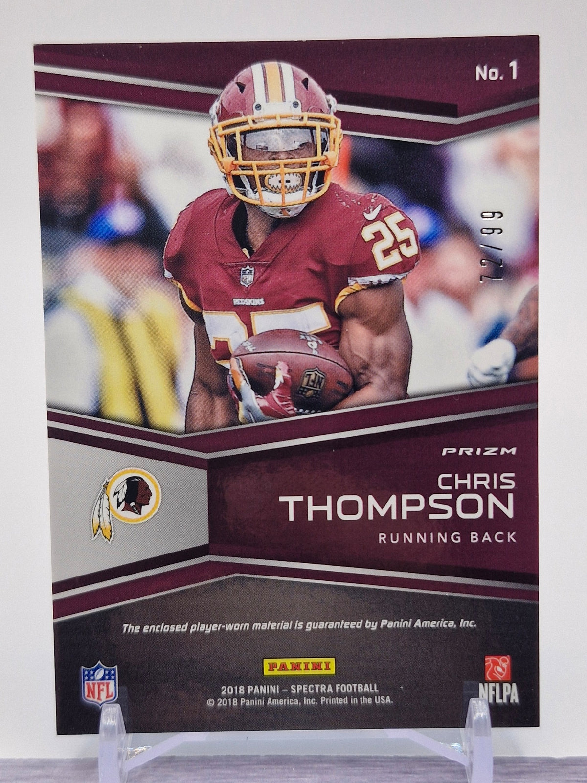 2018 Panini Spectra #1 Chris Thompson Catalysts Neon Blue #/99