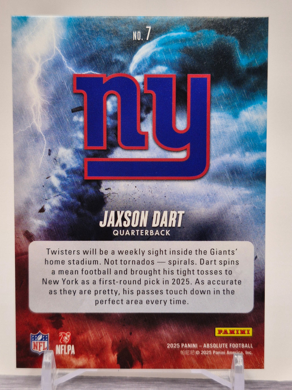2025 Panini Absolute #7 Jaxson Dart By Storm