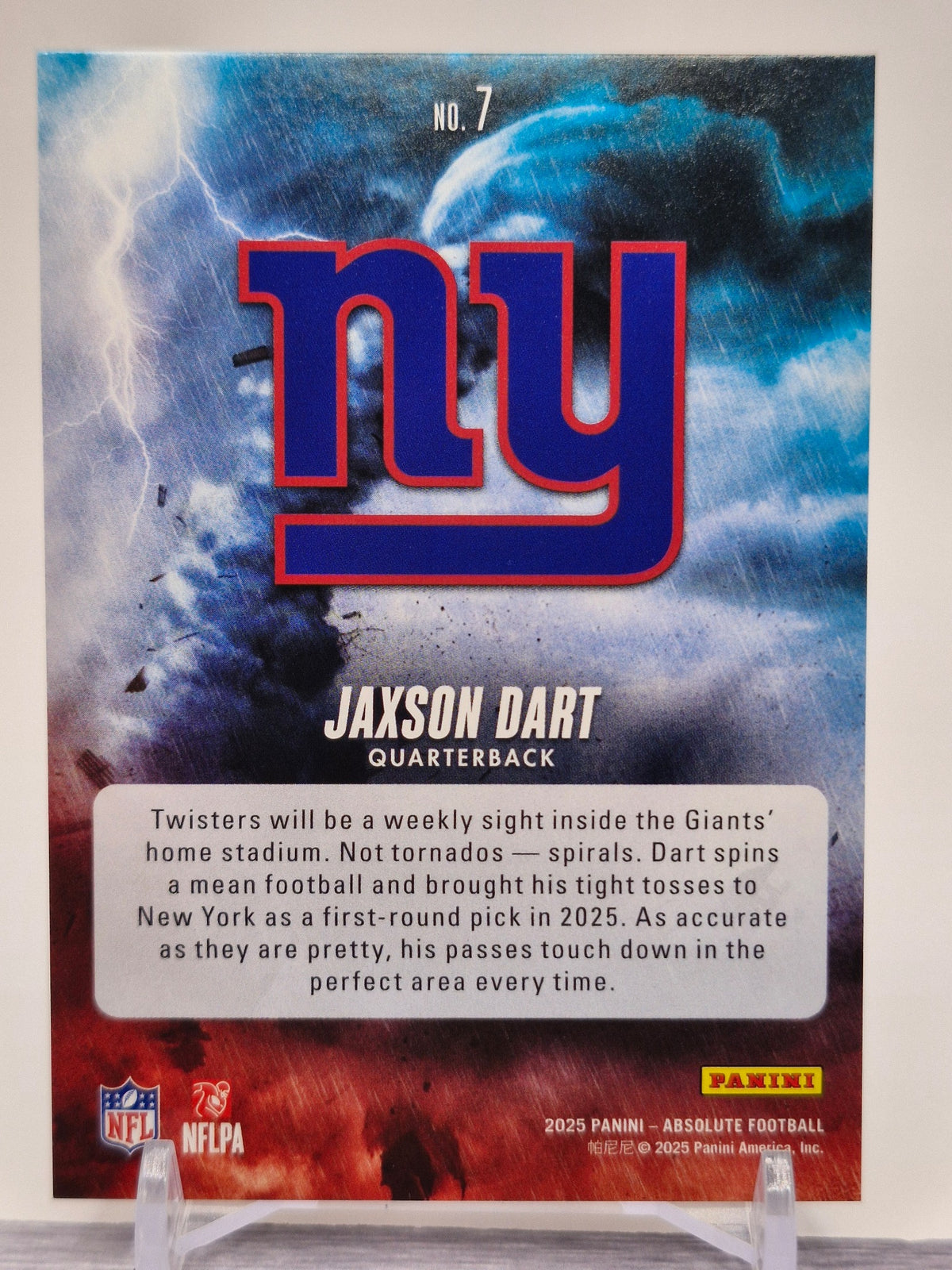 2025 Panini Absolute #7 Jaxson Dart By Storm