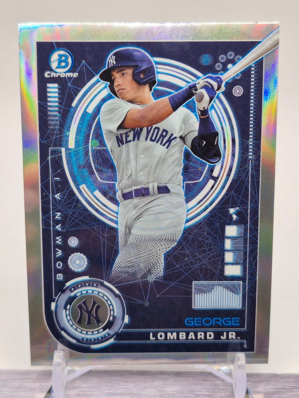 2024 Bowman #BAI-19 George Lombard Jr. Bowman A.I. Red Refractors #/5