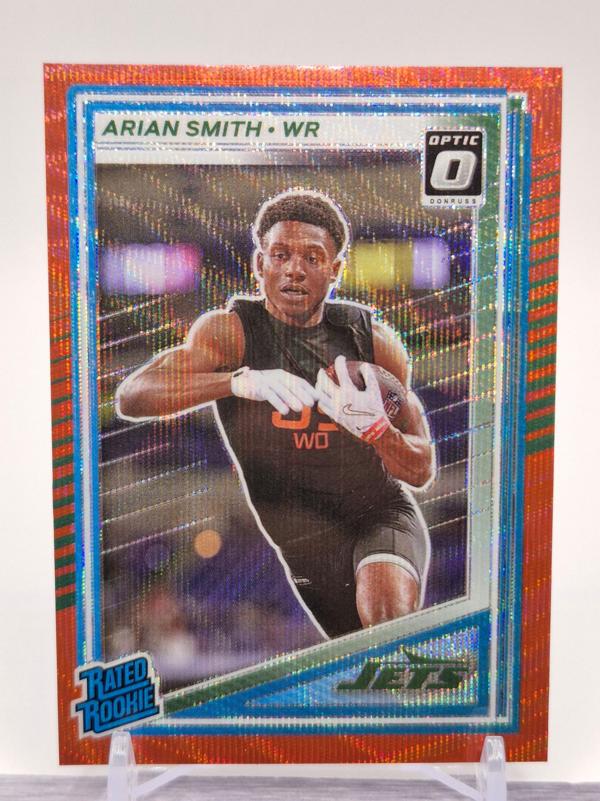 2025 Donruss #386 Arian Smith Optic Rated Rookies Preview Holo
