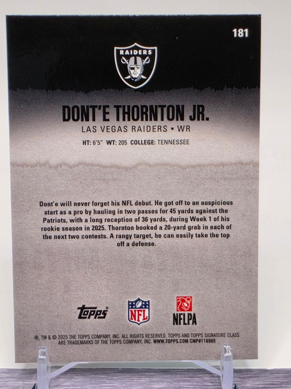 2025 Topps Signature Class #181 Dont'e Thornton Jr.