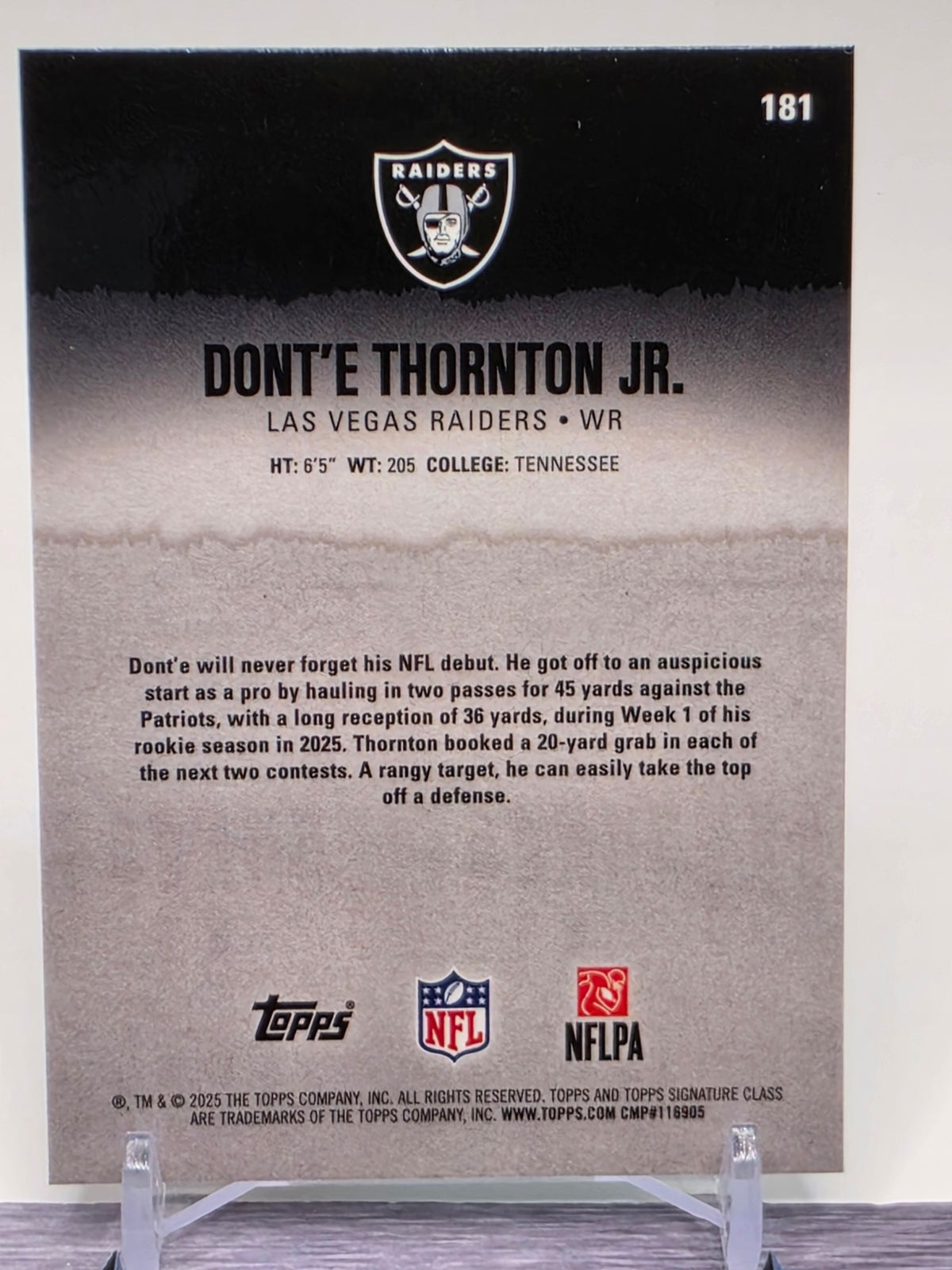 2025 Topps Signature Class #181 Dont'e Thornton Jr.