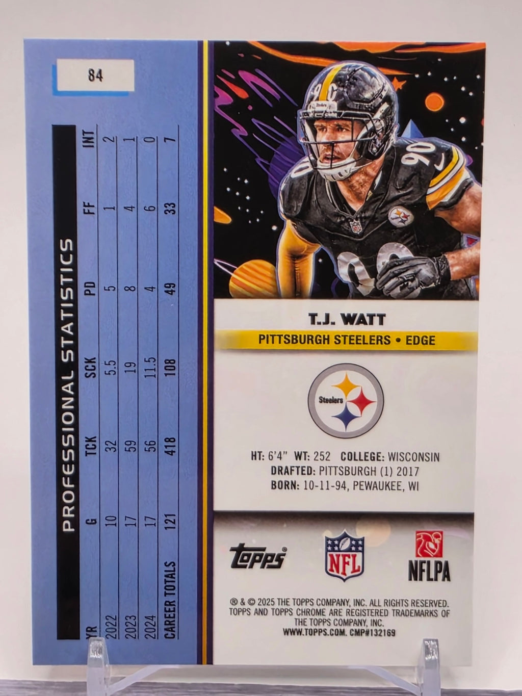 2025 Topps Chrome Cosmic #84 T.J. Watt