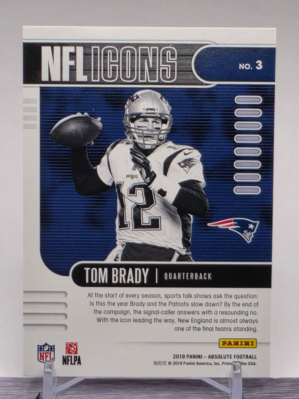 2019 Panini Absolute #3 Tom Brady NFL Icons