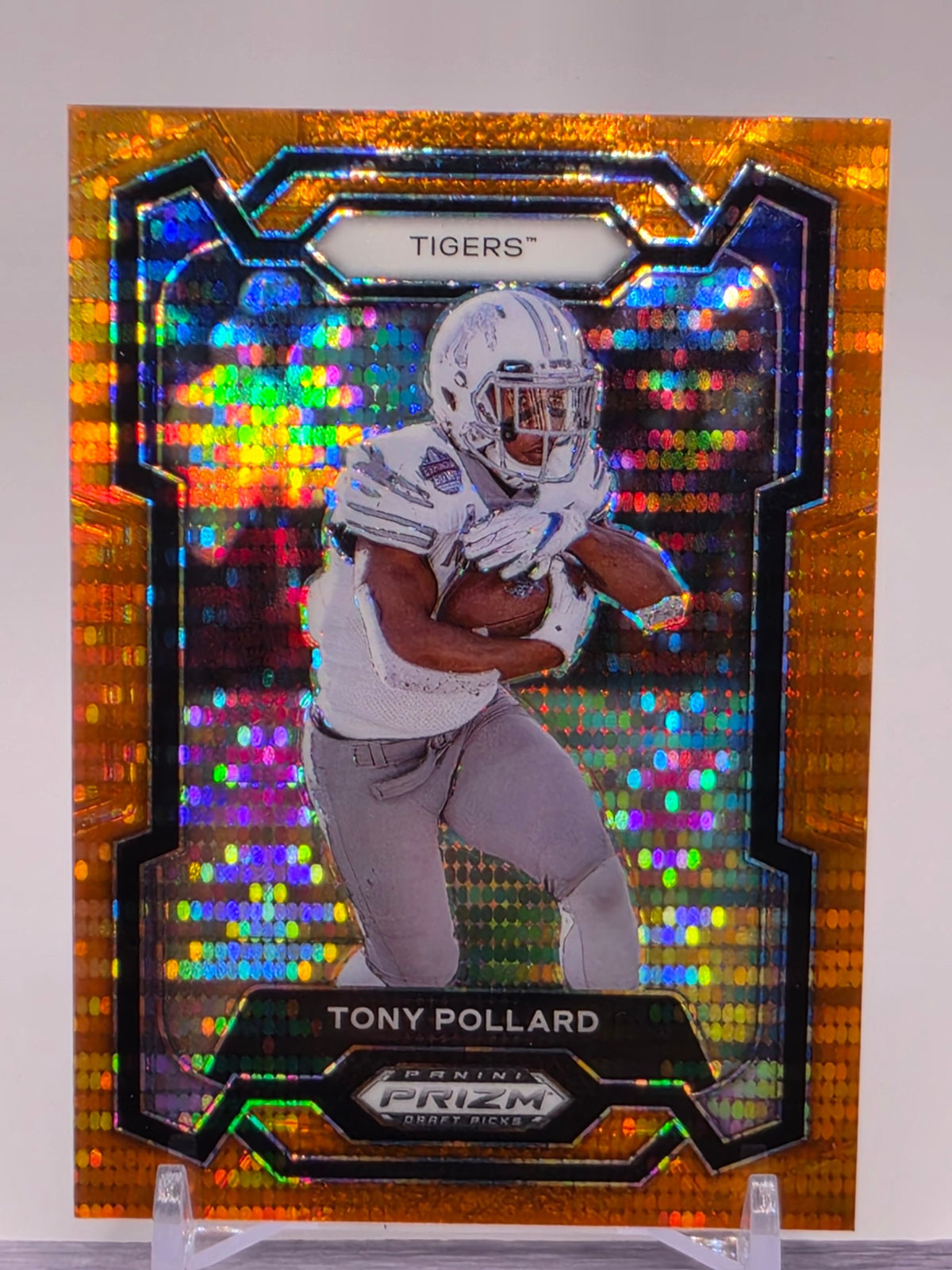 2024 Panini Prizm Draft Picks #21 Tony Pollard Orange Pulsar #/49