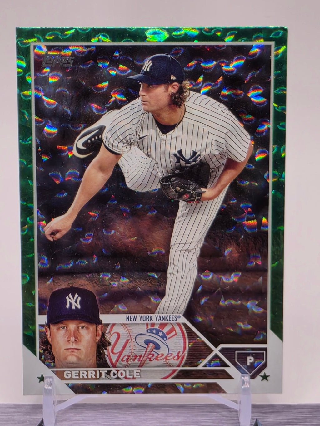 2023 Topps #45 Gerrit Cole Silver Pattern Foilboard #/499