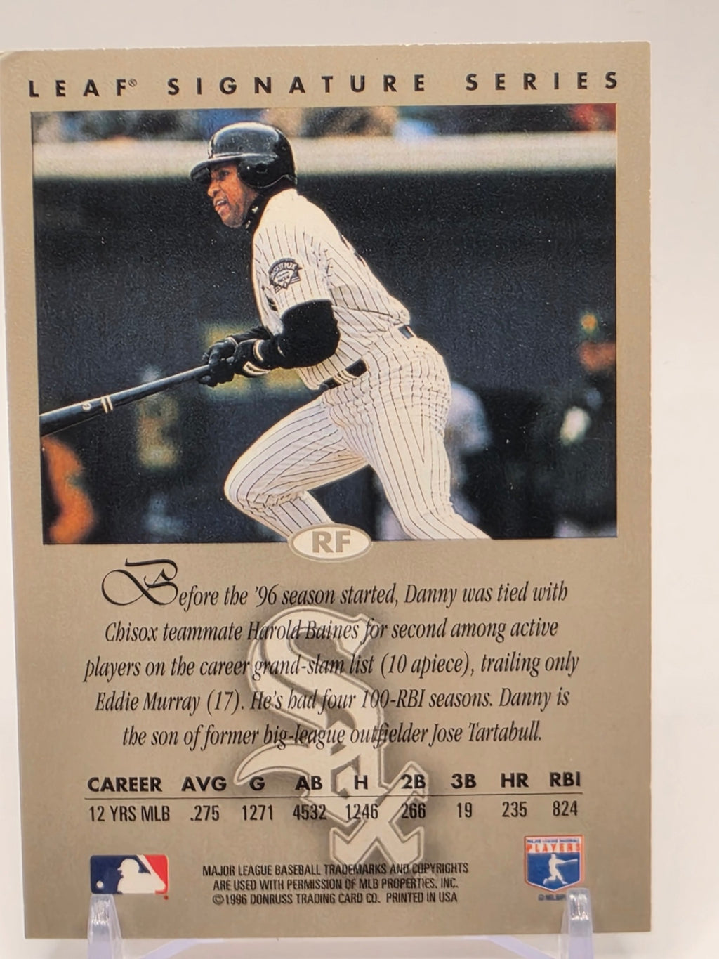 1996 Leaf Signature Series #NNO Danny Tartabull Autographs Bronze