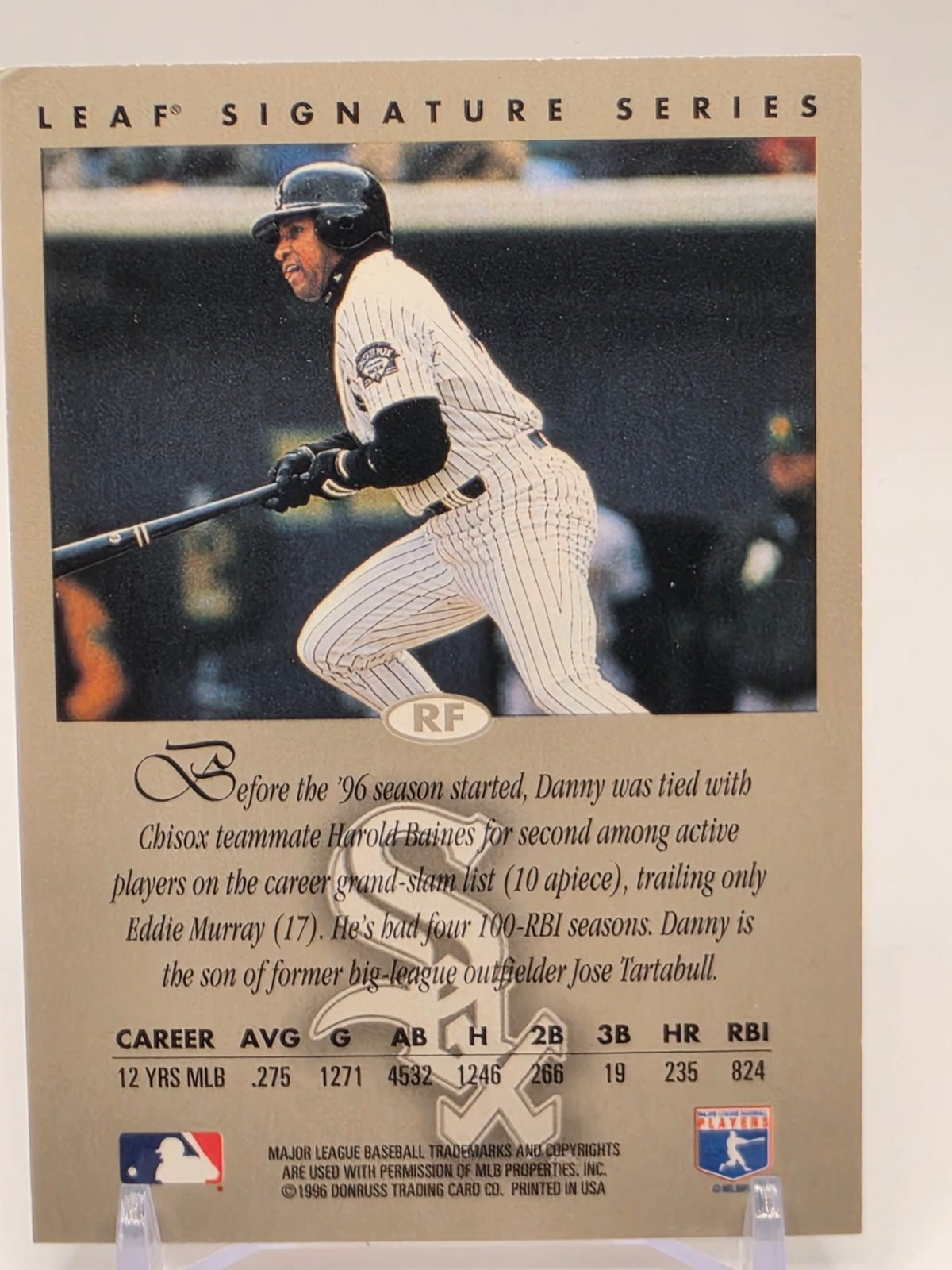 1996 Leaf Signature Series #NNO Danny Tartabull Autographs Bronze