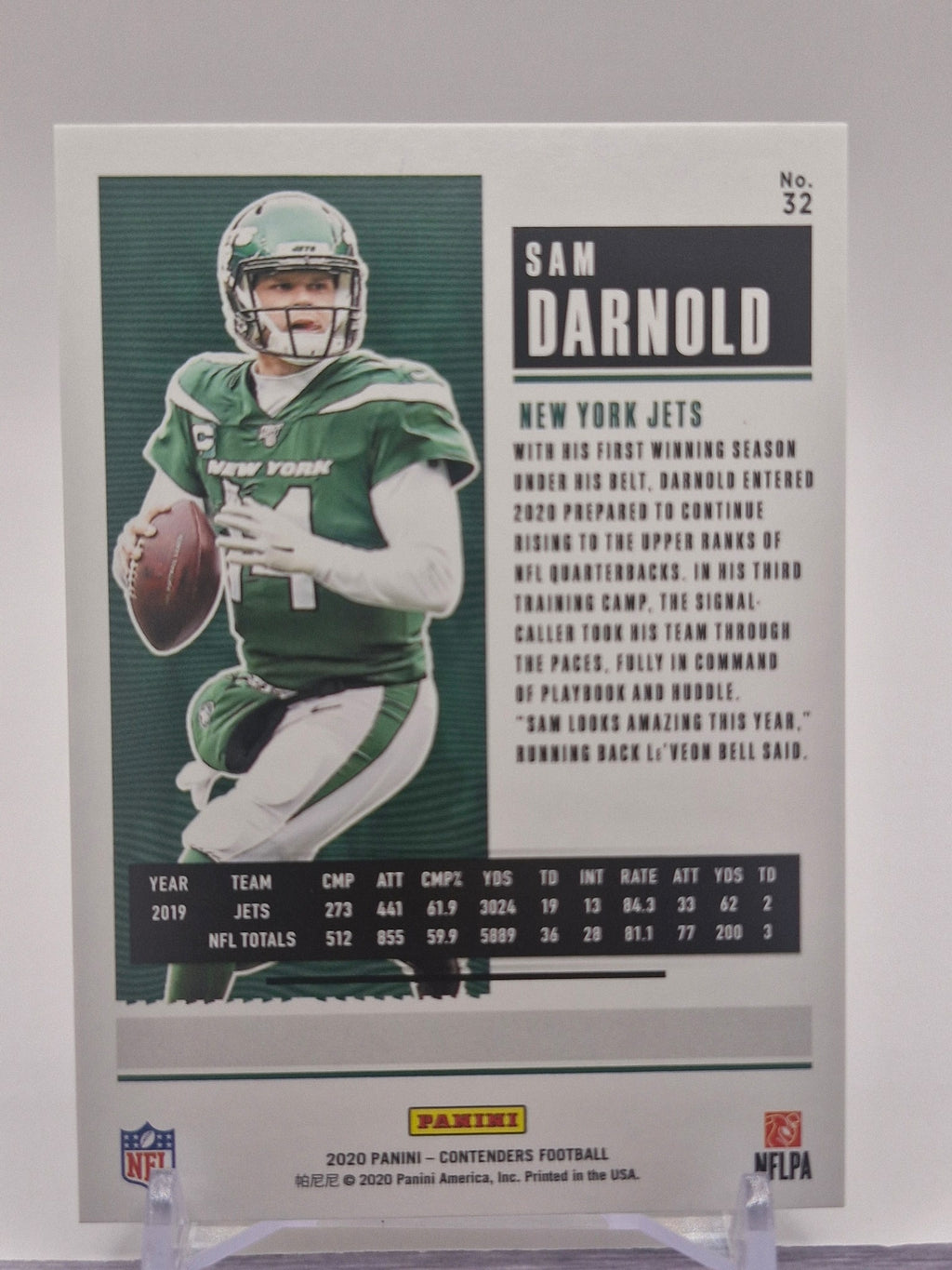 2020 Panini Contenders Optic #45 Sam Darnold Orange #/50