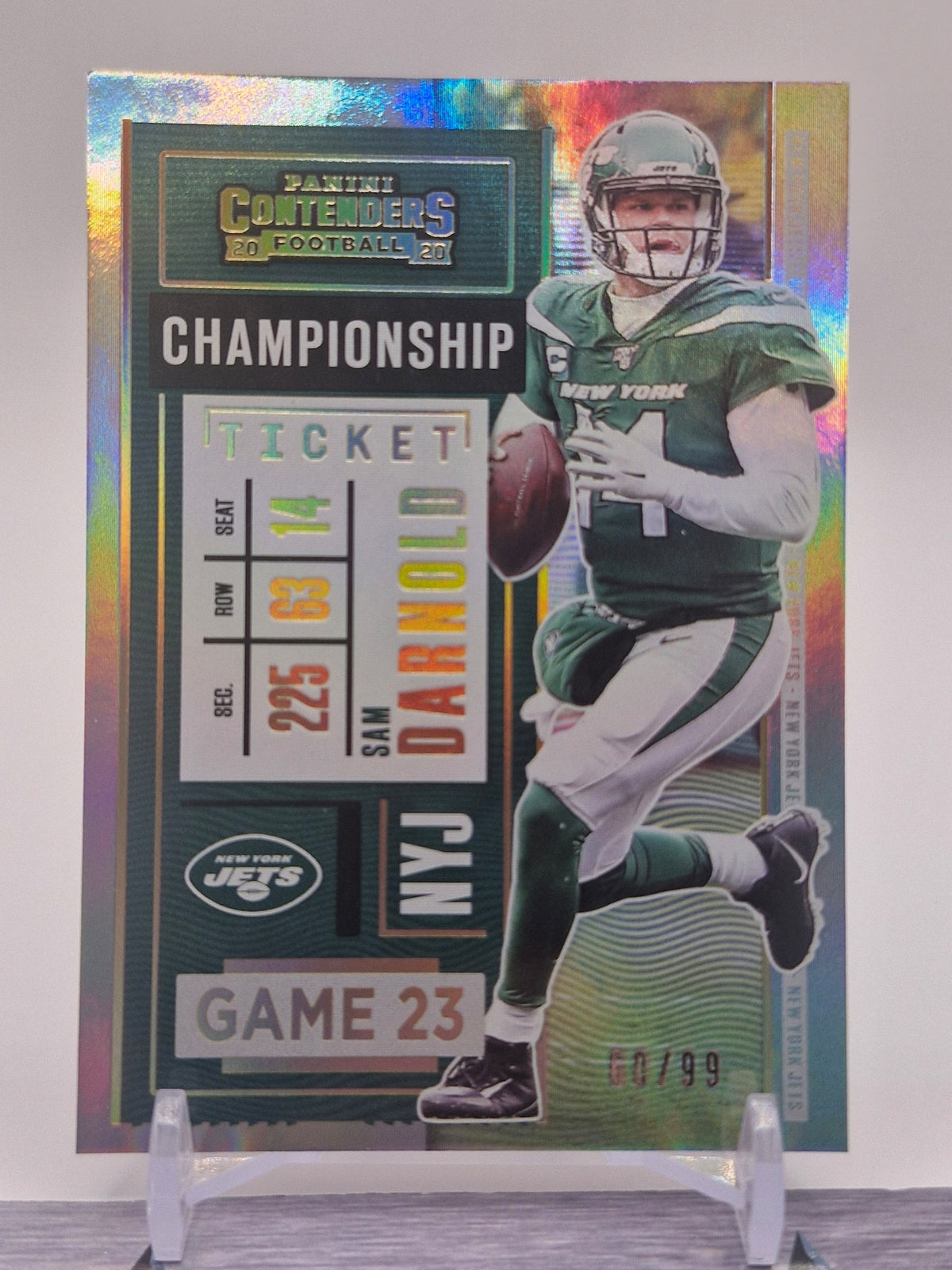 2020 Panini Contenders Optic #45 Sam Darnold Orange #/50