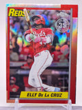 2025 Topps Chrome #90CU-3 Elly De La Cruz 1990 Topps Baseball 35th Anniversary