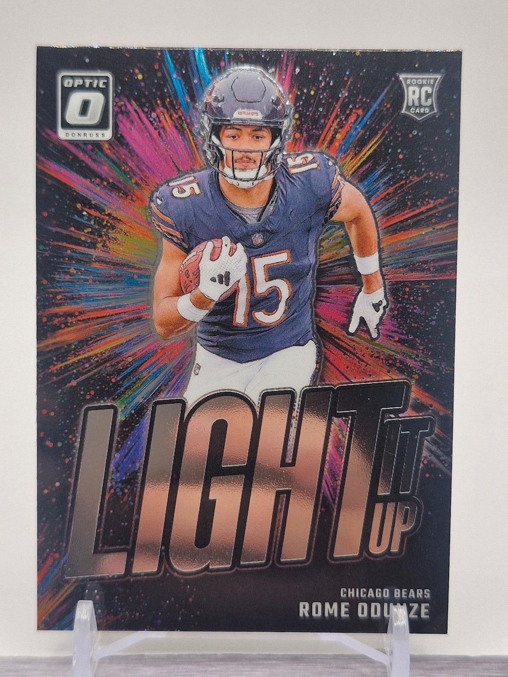 2024 Donruss Optic #10 Rome Odunze Light It Up Gold Vinyl #/1