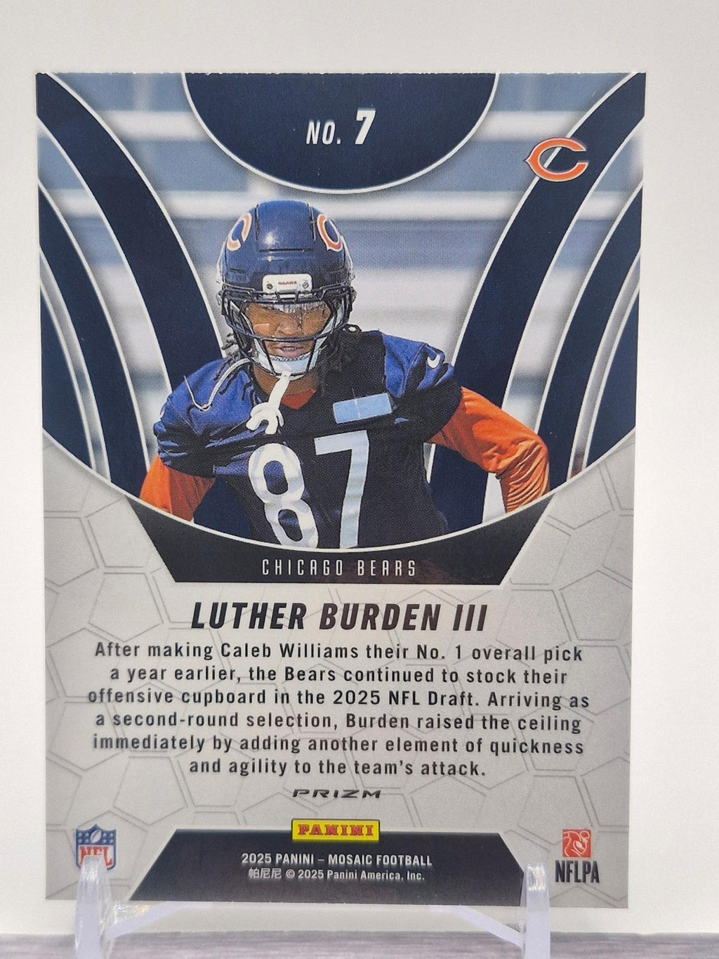 2025 Panini Mosaic #7 Luther Burden III Elevate Mosaic Orange Fluorescent