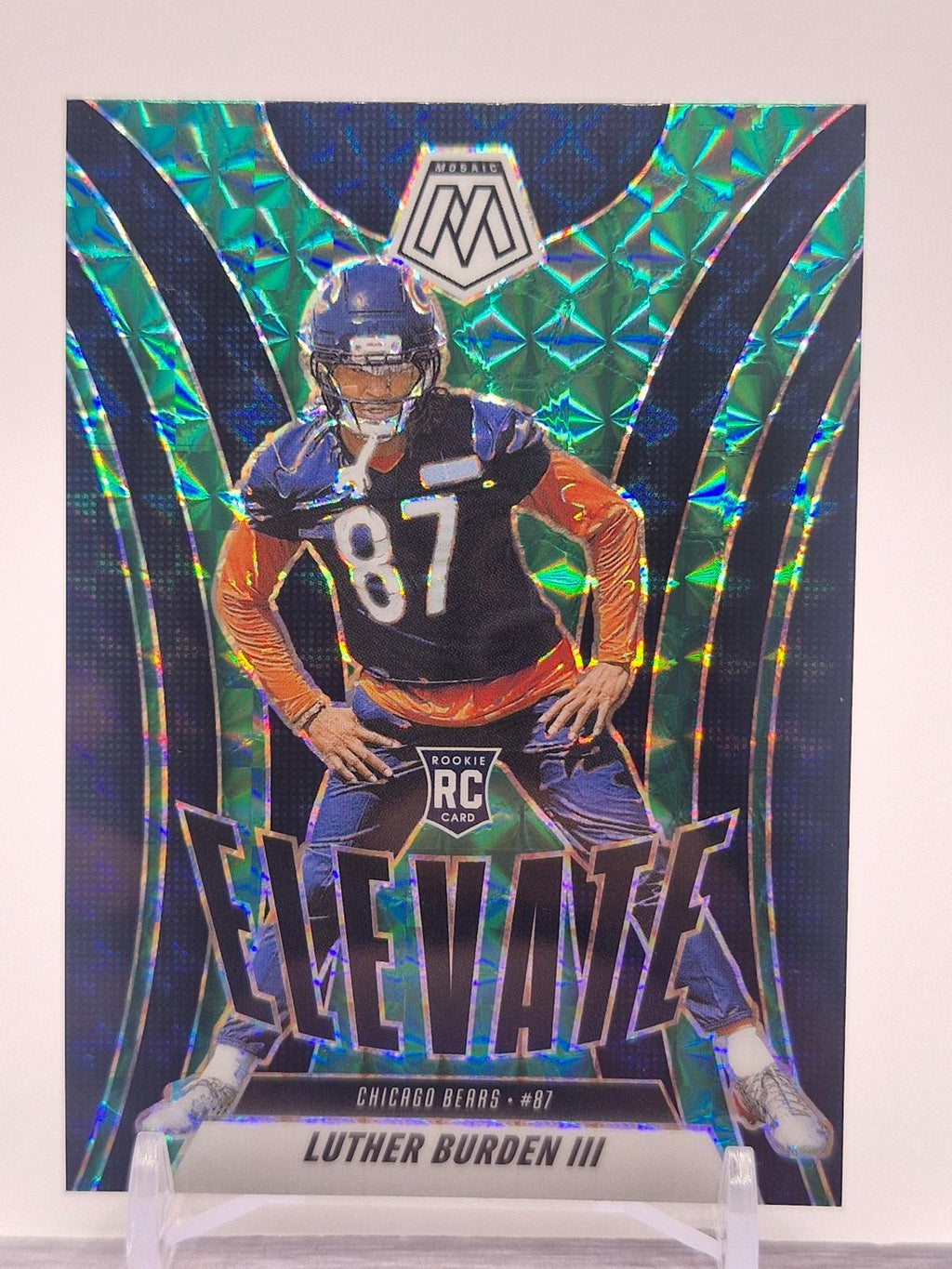2025 Panini Mosaic #7 Luther Burden III Elevate Mosaic Orange Fluorescent
