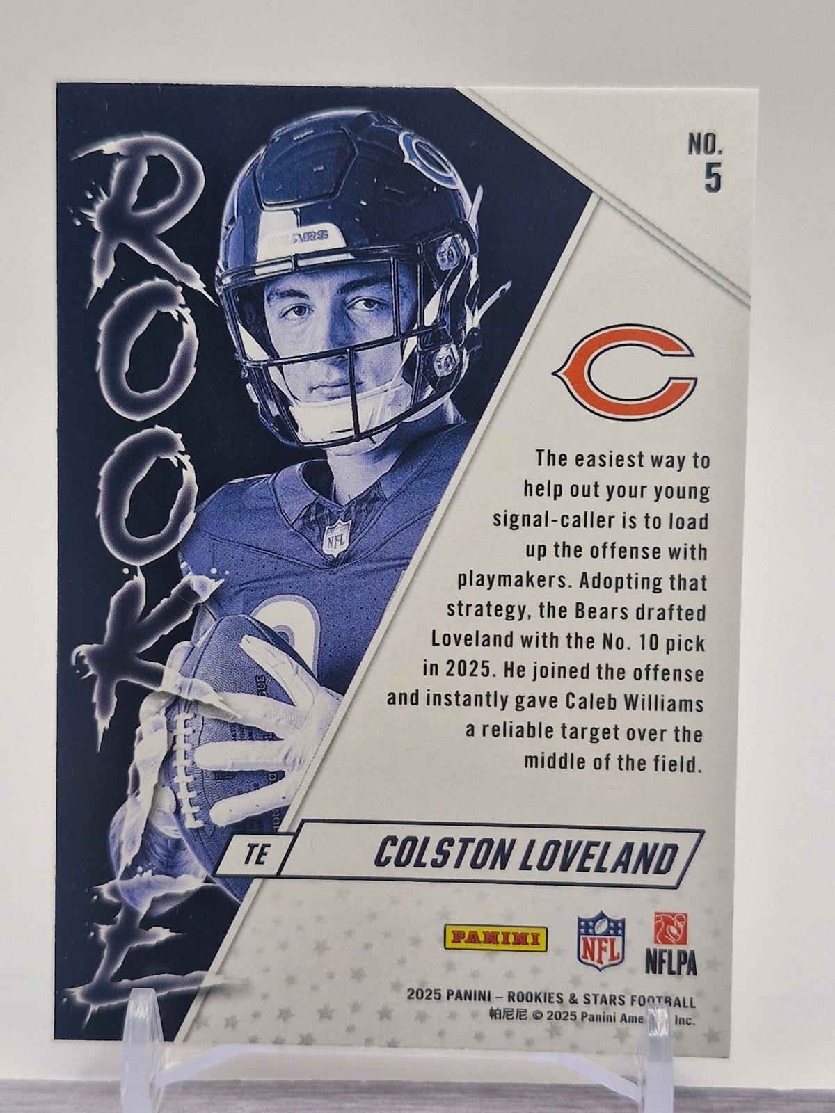 2025 Panini Rookies & Stars #5 Colston Loveland Rookie Exclusive
