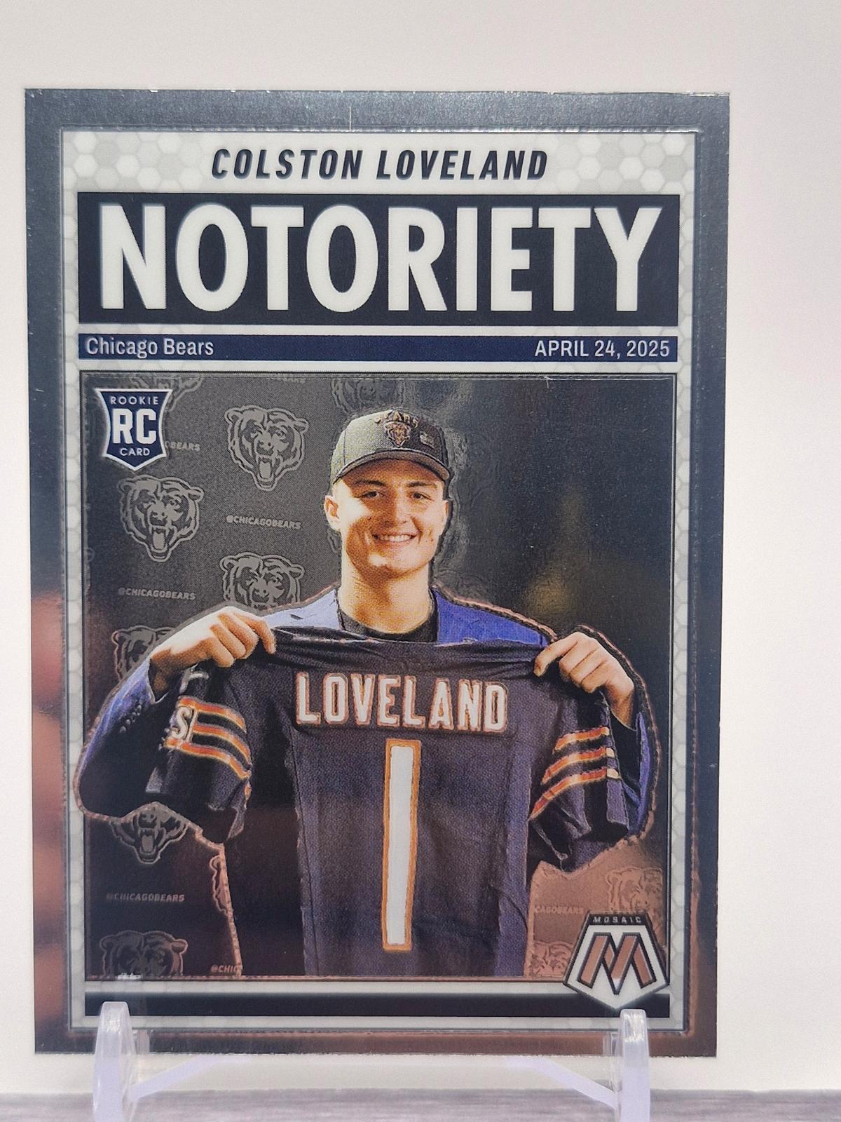 2025 Panini Mosaic #24 Colston Loveland Notoriety