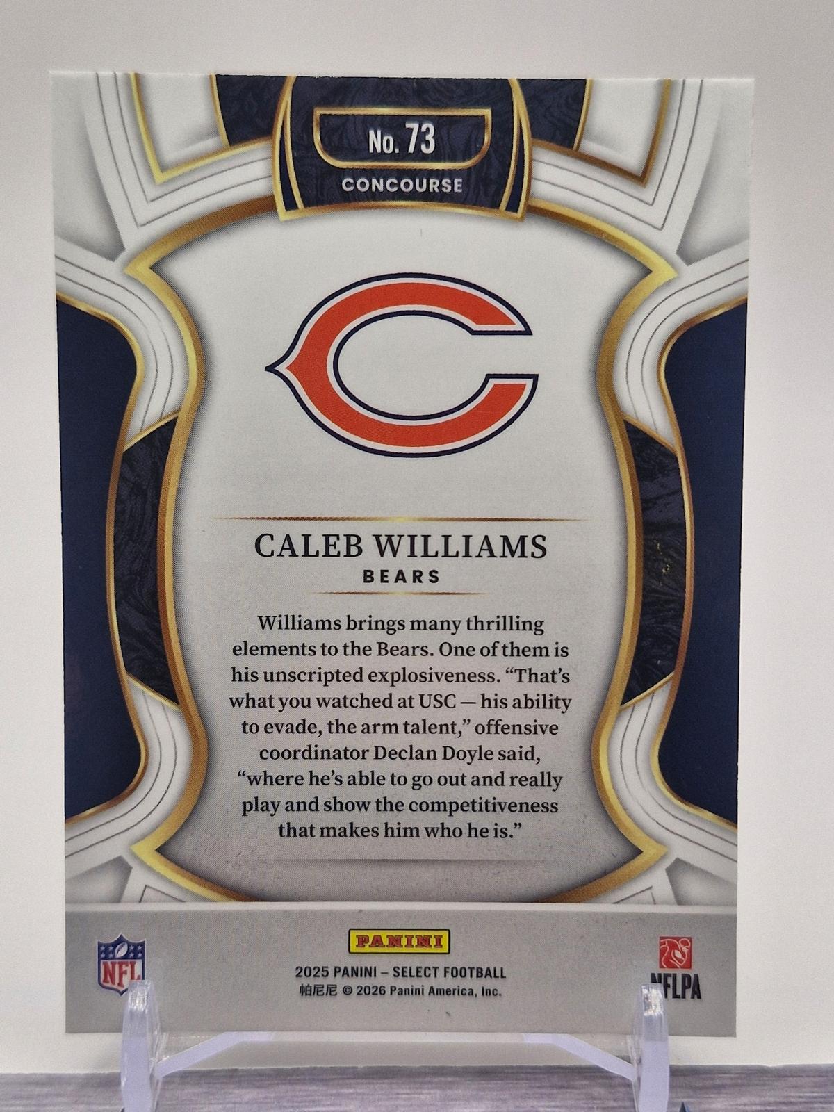 2025 Panini Select #73 Caleb Williams