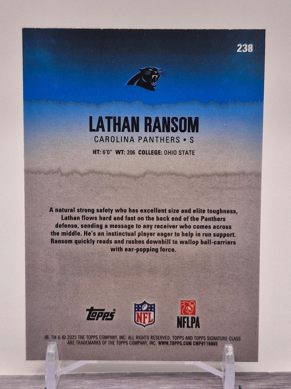 2025 Topps Signature Class #238 Lathan Ransom #/150