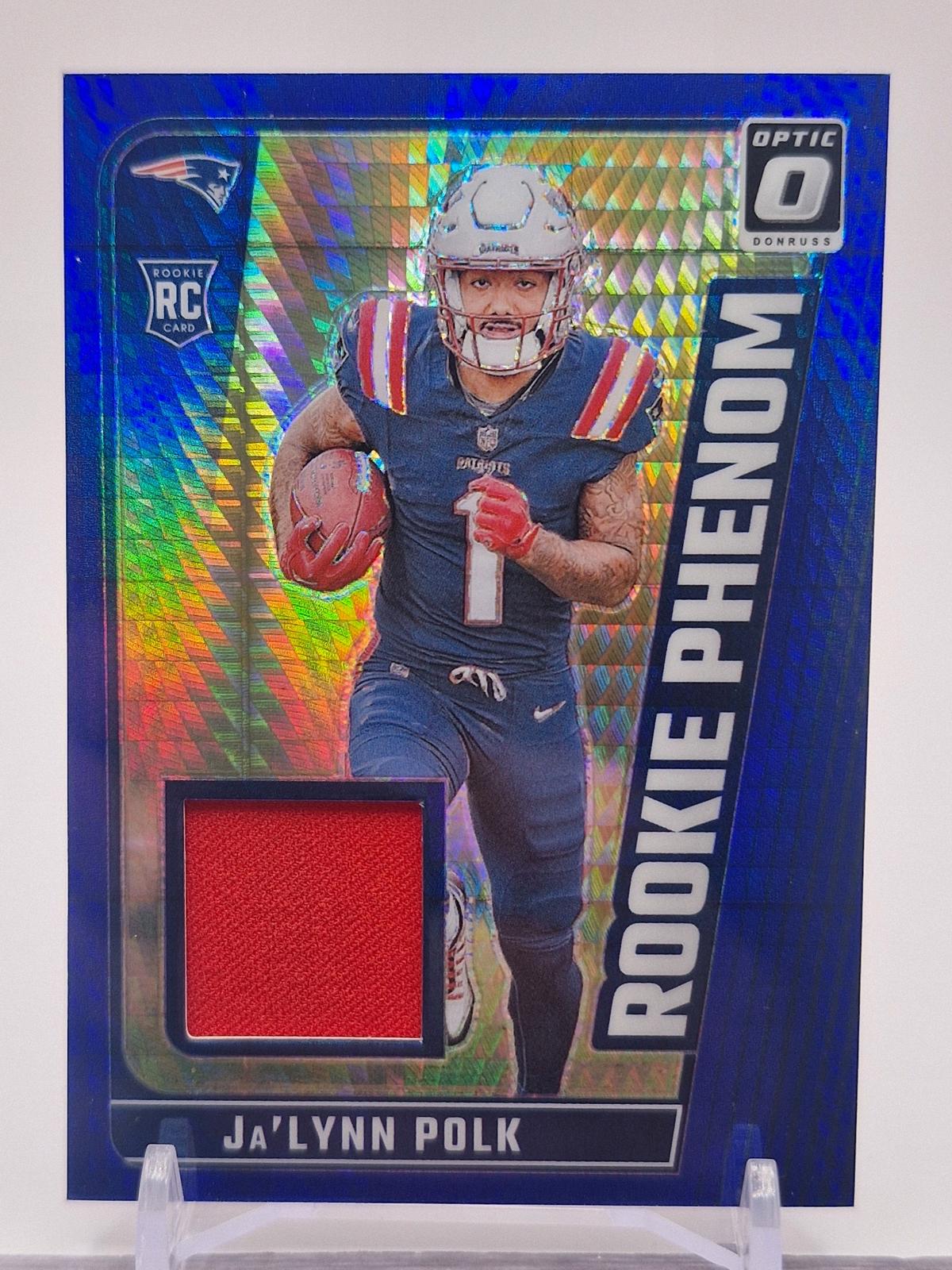 2024 Donruss Optic #RPB-JPK Ja'Lynn Polk Rookie Phenoms Blue Hyper