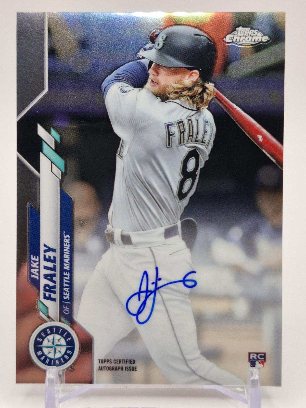 2020 Topps Chrome #RA-JF Jake Fraley Rookie Autographs Refractor #/499