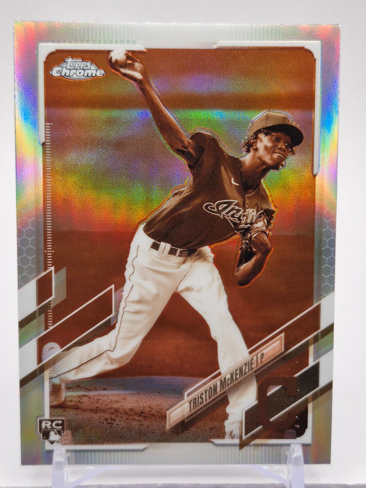 2021 Topps Chrome #21 Triston McKenzie Sepia Refractor