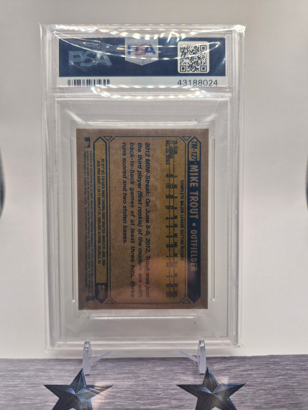 2012 Topps Mike Trout 1987 Topps Minis #TM127 PSA 10 GEM MT