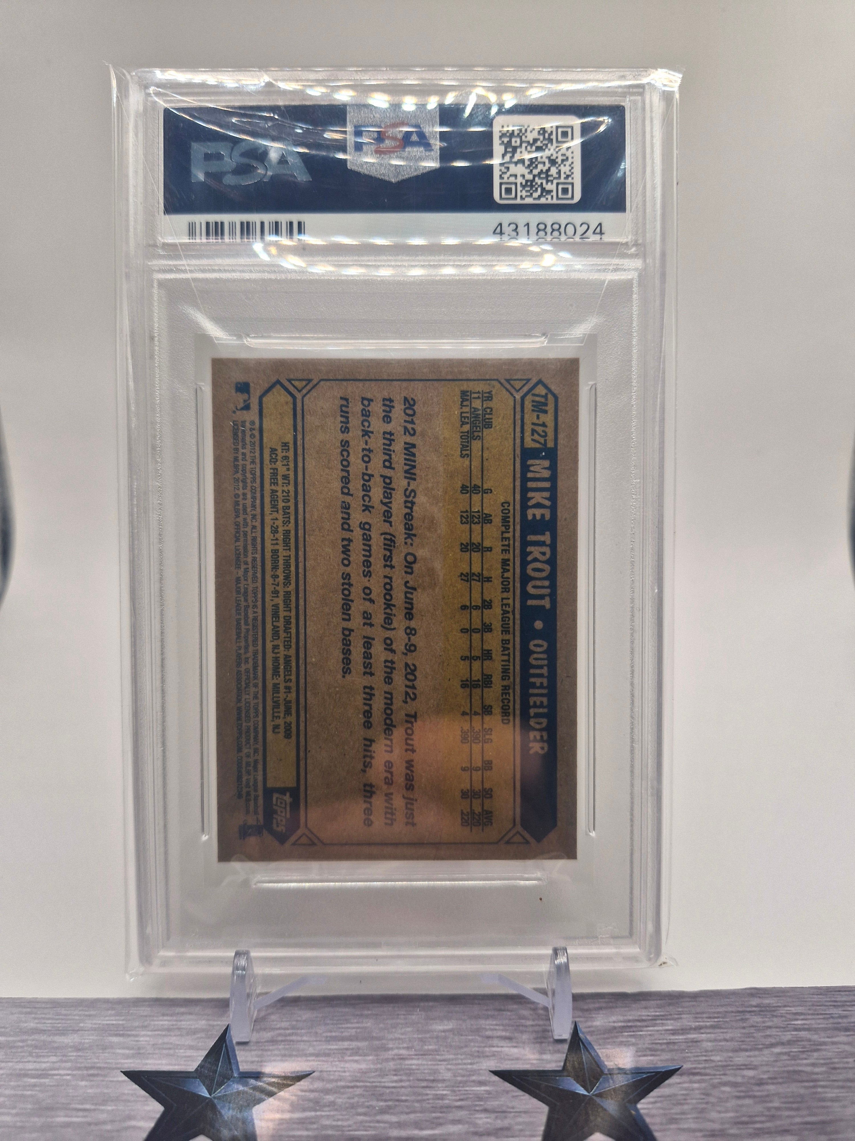 2012 Topps Mike Trout 1987 Topps Minis #TM127 PSA 10 GEM MT
